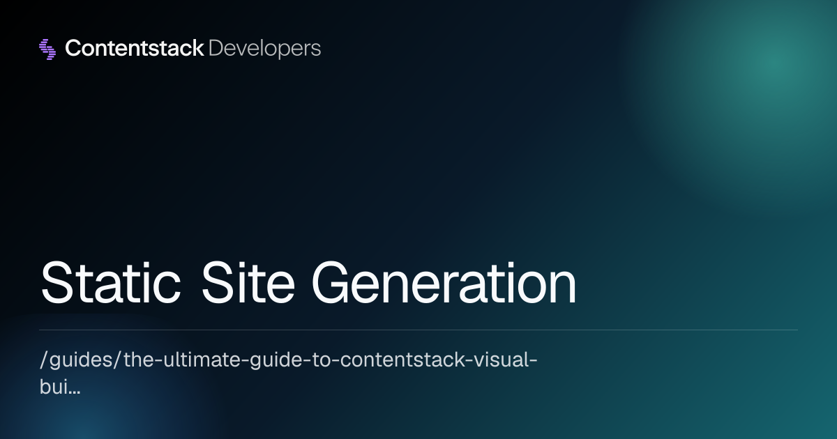 Static Site Generation